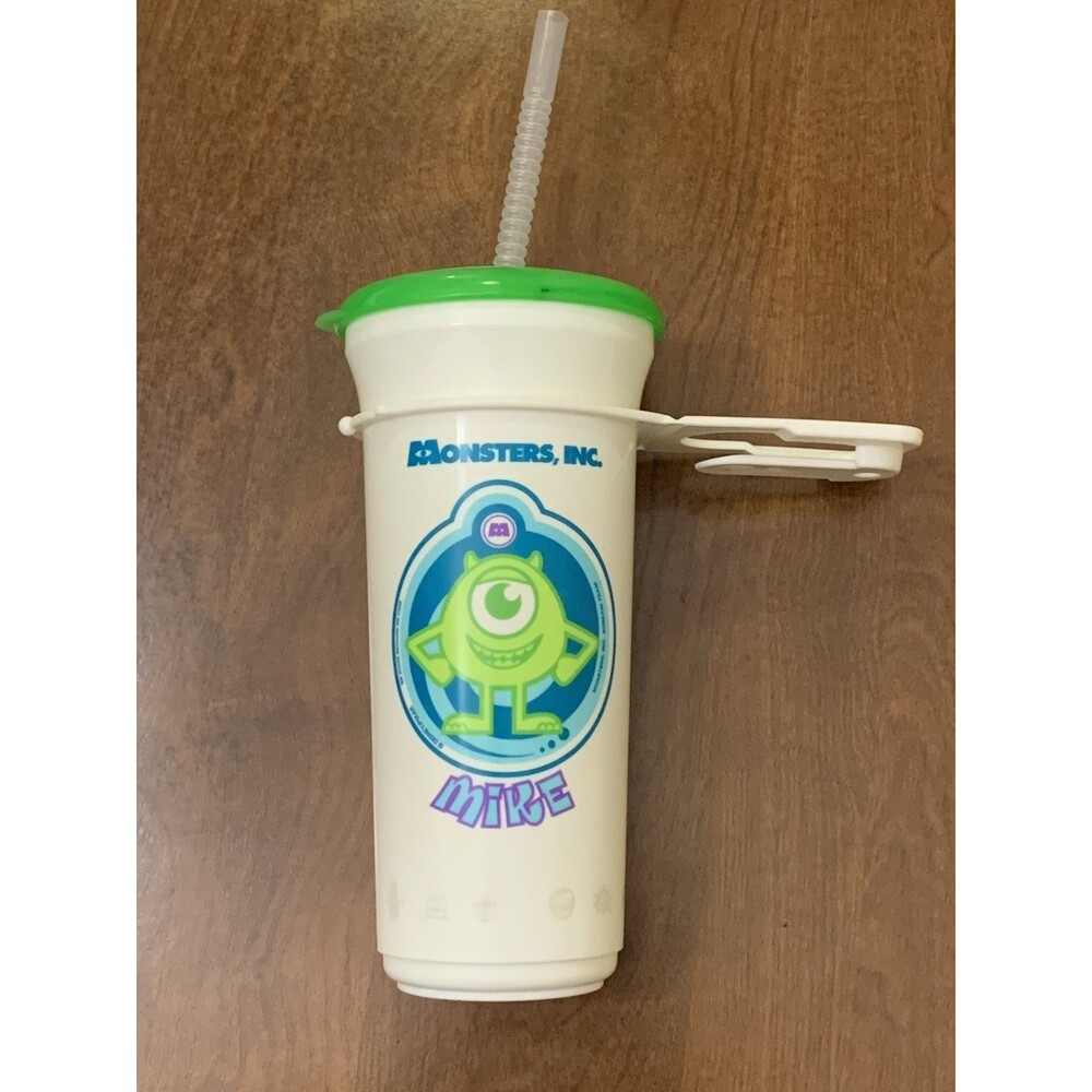 Vintage Disney Monsters Inc Mike & Sulley Plastic Drink Cup Holder 2001 Promo